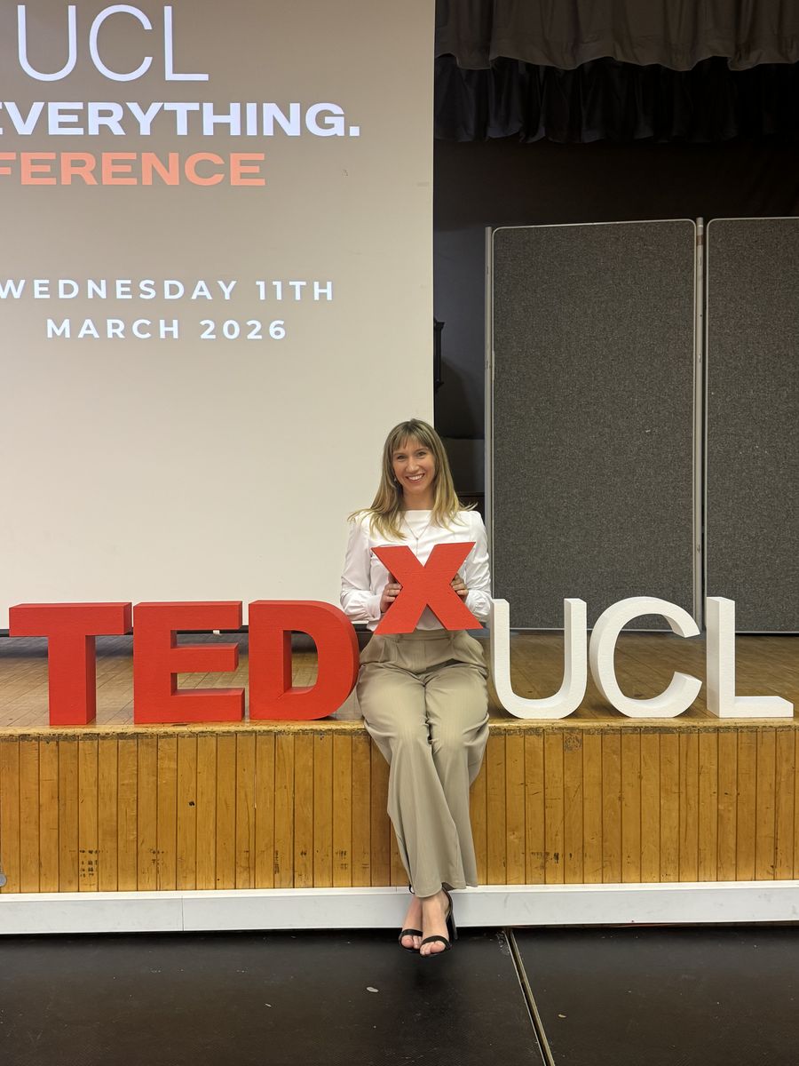 Kate on stage at TEDxUCL